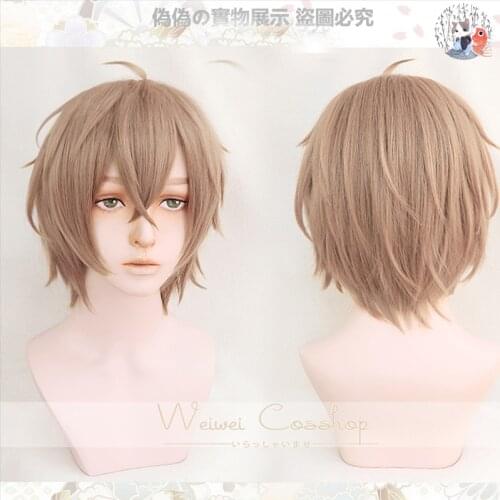 Hypnosis Mic Division Rap Battle Gentaro Yumeno Cosplay Wig Blonde Short Synthetic Hair + Wig Cap