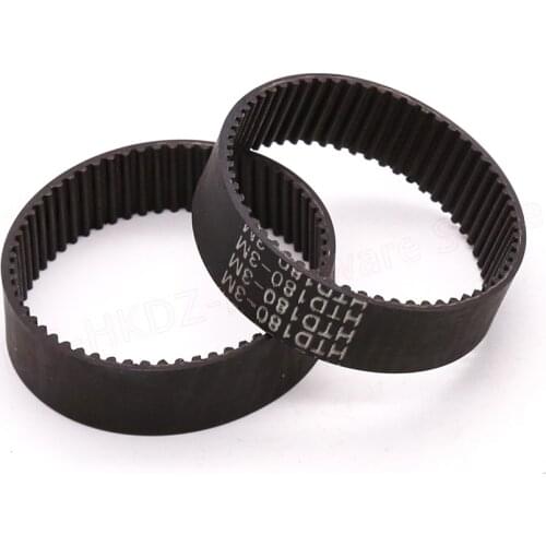 HTD3M Black Rubber Timing Belt 171-201mm Perimeter Closed Loop Width 10/15mm Synchronous Belts Part High Transmission Efficiency