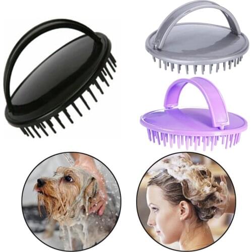 Handheld Soft Silicone Scalp Shampoo Massage Brush Portable Hair Washing Comb Bath Shower SPA Mini Head Meridian Massage Comb