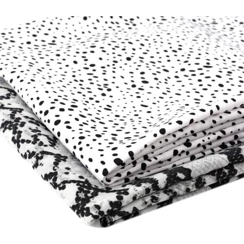 AHB Printed Chiffon Fabric Sheet For Women Dress 90*150CM Cloth Fabrics DIY Handmade Craft Home Textile Sewing Accessories