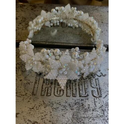 Wedding Special occasions crown bridal headpiece Women 2021 Summer Winter crystal beaded queen crown princess wedding hair super jewelry band