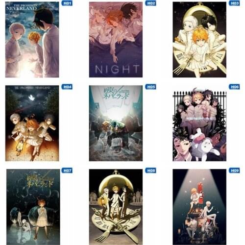 1pc Anime Vintage The Promised Neverland Wall Art Poster Decoracion Habitacion Adolescente Canvas Paintings Aesthetic Room Decor