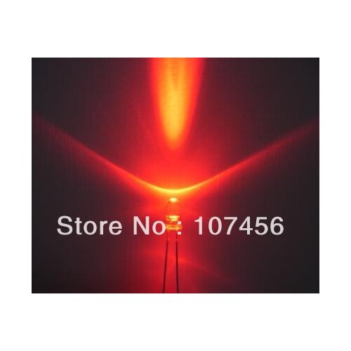 1000pcs/lot free shipping!!! 3mm flashing Red LED(5000mcd)3mm blinking red 3mm water clear led