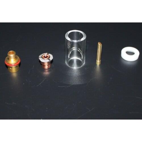 5PCS /1 SET Tig Kit TIG Welding Torch Collet Gas Lens Pryex Cup For WP9 And WP20 Burner