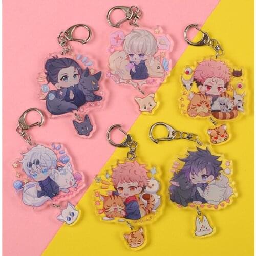 Anime Jujutsu Kaisen Keychains Fashion Acryl New Type Key Chain Mens Womens Bag Packing Accessories Key Chain Child Gift