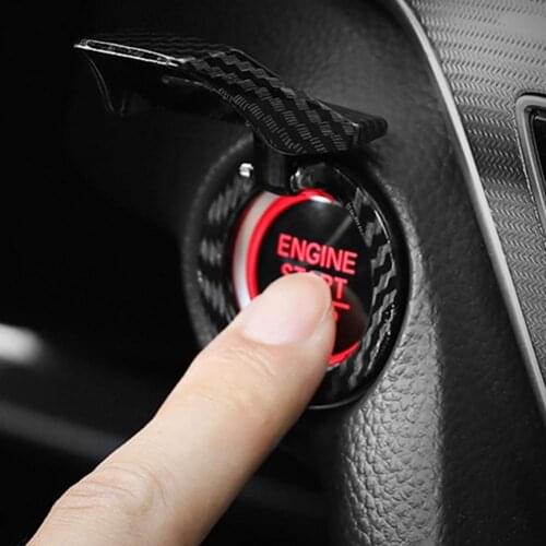 Cartart Stop Button Protection Cover Engine Button Cover Decorative Universal Cap Stickers Auto Interior
