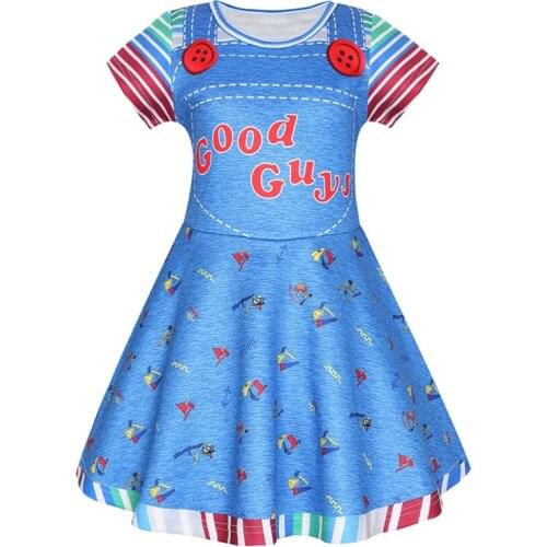 Children Cospaly For Chucky Child Scary Costume Dress Christmas Cosplay Costumes 3-8 Years Halloween Costume Cosplay Costume