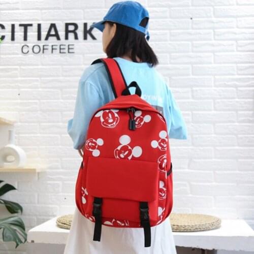 Disney childrens cartoon Mickey Mouse boy girl female backpack student school bag travel bag fashion large capacity backpack