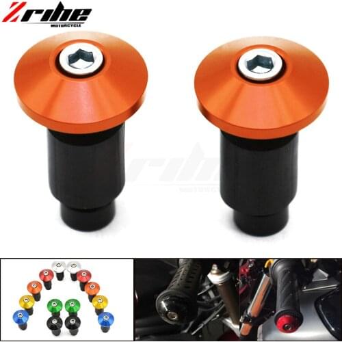 For 2pcs Motorcycle CNC Handlebar Grips Bar Ends Slider for Dirt Bike Motorbike Handlebar Gear Balanced Plug Handle Bar Sliders