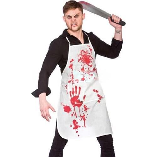 Halloween Adult Bloody Butcher Role Play Horror Dress Up Party Costumes Blood Aprons Props Popular