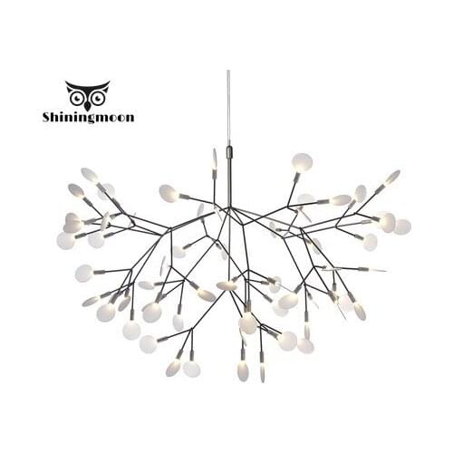 Italy Art Style Leaf Chandelier Lighting Modern Romantic Bedroom Kitchen Hanging Lamp Large Crystal Ceiling Chandelier Luminaria