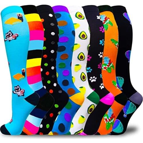 Compression Socks For Women & Men Circulation Compression Socks Knee High Best For Running,Medical,Nurse,Travel,Cycling,Diabetes