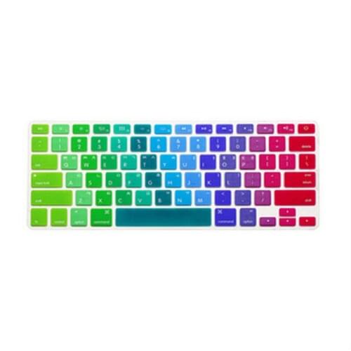 Korean Letter Rainbow US Keyboard Cover Silicone Skin Protector Protective Film 100pcs For Apple MacBook Pro Air Retina 13 15 17