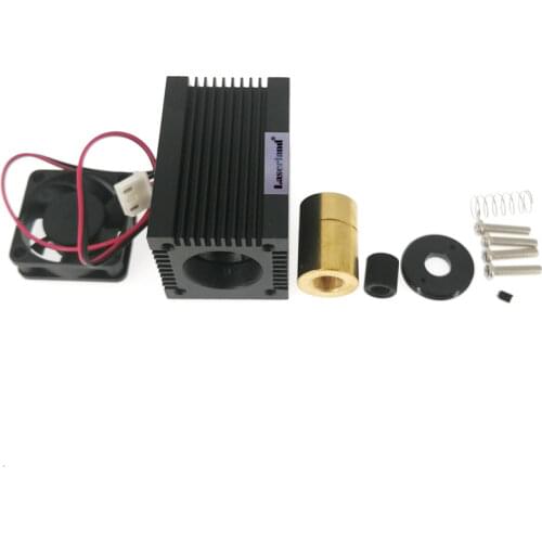 Housing/Case/Heatsink 9.0mm TO5 Red IR Laser Diode LD Module Fan + Glass Lens