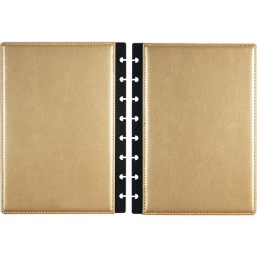 Creative A5 A4 Mushroom Hole PU Leather Cover 8 Hole 11 Hole Notepad Spare Shell DIY Binding Supplies Loose-leaf Notebook Shell