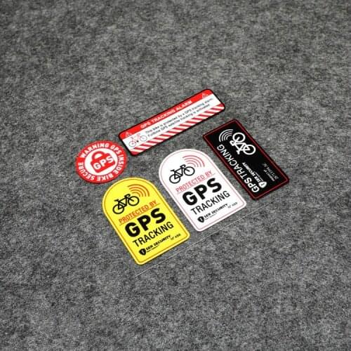 NO.S385 GalonDeco Bicycle Safety Reflective Sticker SER Security Proteced By GPS Tracking Creative Anti-theft Mountain Bike St