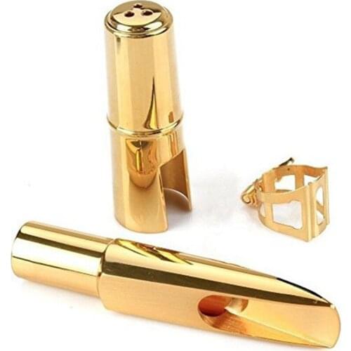 Metal Saxophone Mouthpiece Gold Plated Alto Sax Mouthpiece Saxophone Parts Music Instrument Accessories