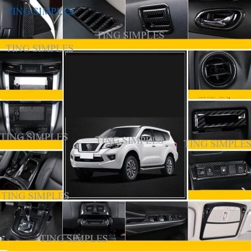 For Nissan Navara NP300 Terra 2017-2019 Stickers ABS Carbon Fibre Car Styling Car Inner Triangle Frame Decoration Cover