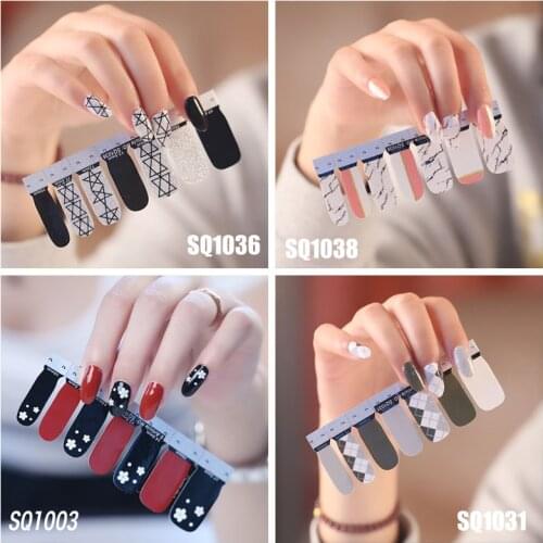 Fashion Full Cover Nail Polish Wraps Adhesive Nail Stickers Nail Art Decorations Manicure Tools Environmental for Woman