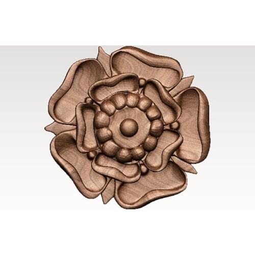 New rose flower 3D model for cnc or 3D printers in STL file format 3D furniture decoration Decor Bas Relief