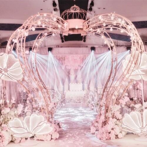 New wedding props Crown flower wedding props Crown background frame wrought iron Crown arch Crown arch frame