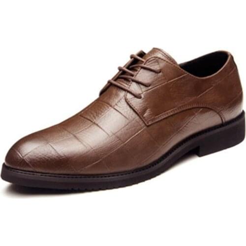 2021 New Fashion High Quality Formal Shoes Men Casual LaceUp Dress Shoes Oxfords Lattice Classic Office Footwear Business