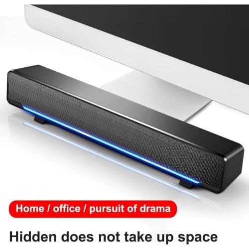 V-196 USB Wired Powerful Computer Speaker Bar Stereo Subwoofer Bass Speaker Surround Sound Box For PC Laptop phone Tablet MP3