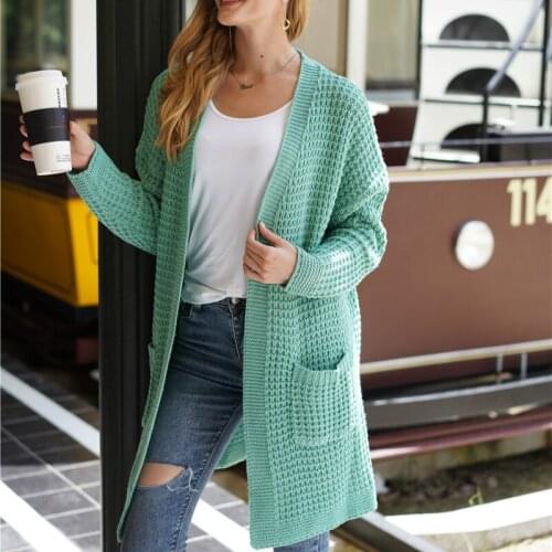 New Casual Knitted Sweaters Cardigan Women Patchwork Striped Long Sleeve Boho Crochet Oversized Sweater Coat Women