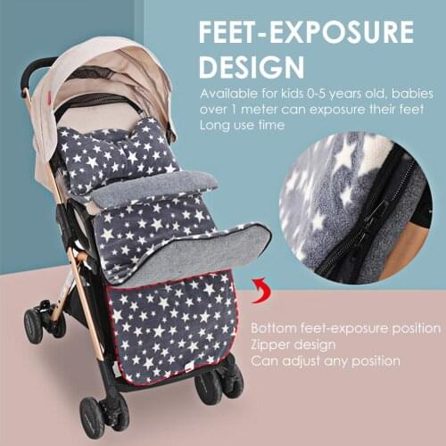 2-in-1 Winter Pushchairs Footmuff Wind/Water Resistant Warm Keeping Baby Stroller Foot Cover For Outdoor Winter