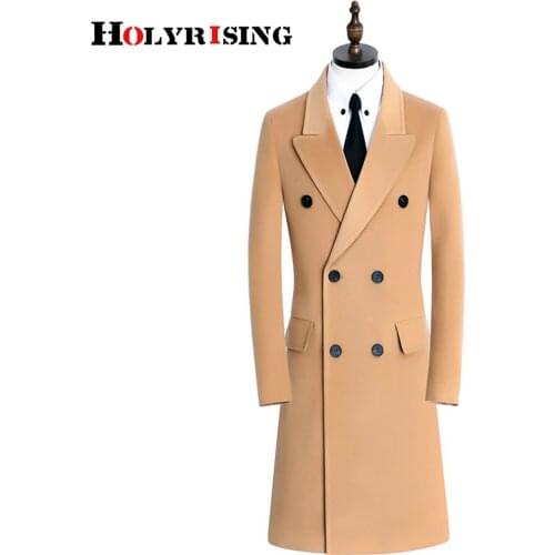 Winter Men 70% Wool Jackets Warm Double Button Trench Coat 9XL Slim Woolen Top Thick Business Soft Anti-wrinkle Outerwear 19515