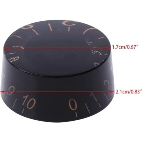 1PC Black Speed Control Knobs Volume Tone Buttons For Electric Guitar
