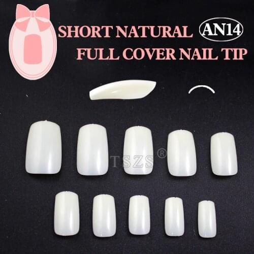 1bags/lot salon ABS 500pcs office lady design nail art short natural clear full cover fake false artificial acrylic nails tips