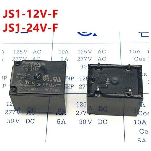10PCS/LOT Relay JS1-12V-F AJS1311F JS1-24V-F AJS1312F 12V 24V Brand new and original