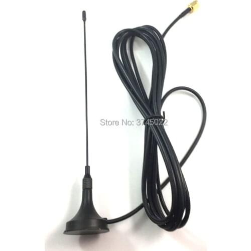 2pcs Vehicle Mounted Interphone Antenna 433MHZ 5dbi With Sma Male Plug 300cm Pigtal Cable Sucker Antena