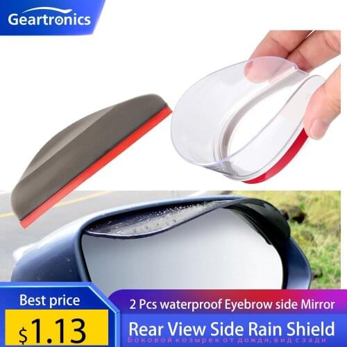 2 Pcs waterproof Car side Mirror Sun Visor Rain Eyebrow Auto Car Rear View Side Rain Shield Flexible Protector For Car