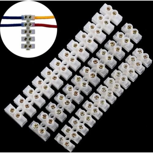 3x 12Position 3/5/10A Barrier Screw Terminal Block Wire Dual Connector Strip AU