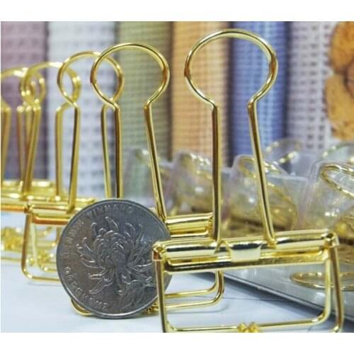 60pcs wholesale office school stationery gold binder clip 32mm CP231-2