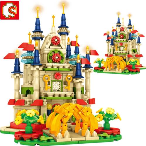 SEMBO 642pcs Girls Princess Gorgeous Castle Building Blocks Compatible With Friends Toys For Children Christmas Birthday Gifts