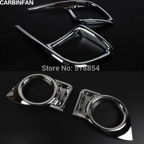 ACCESSORIES FIT FOR 2014 2015 TOYOTA HIGHLANDER KLUGER CHROME FRONT REAR FOG LIGHT COVER TRIM MOLDING LAMP GARNISH