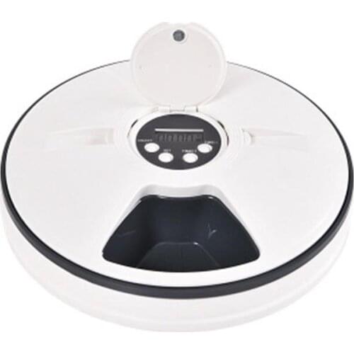 Round Timing Feeder Automatic Pet Feeder 6 Meals 6 Grids Cat Dog Electric Dry Food Dispenser 24 Hours Feed Pet Supplies
