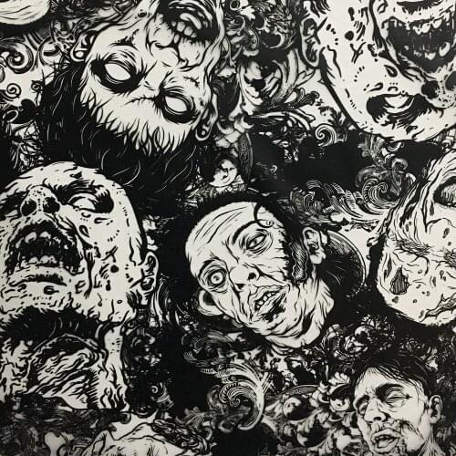 Free Shipping!0.5m wide SKULL Water Transfer Printing Film Hydrogarphics Film Aqua Print Film For Motor Decoration HF179