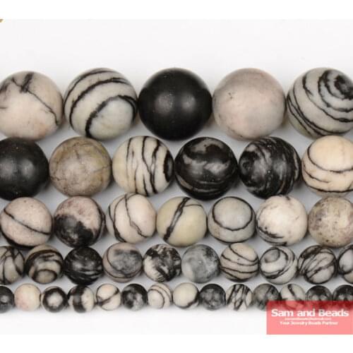Free Shipping Natural Stone Smooth Round Spider Web stripe Beads 16" Strand 4 6 8 10 12MM Pick Size SWJ01