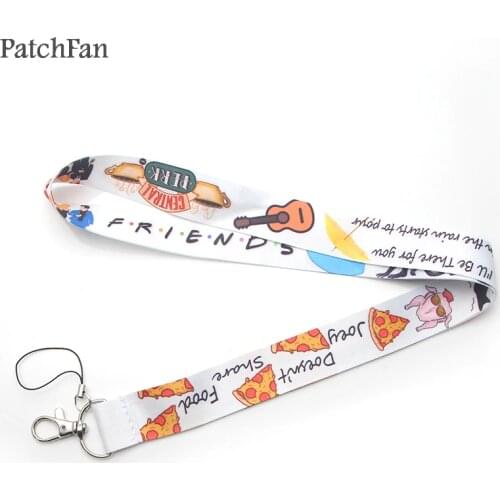 Patchfan Friends tv show keyring keychain lanyard webbing ribbon neck strap para id badge phone holders necklace A1473