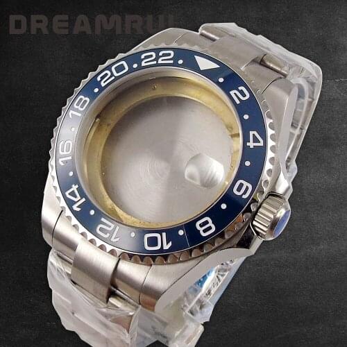 Mental 43mm Watch Case for NH35 NH35A Movement Sapphire Crystal Ceramic Bezel Insert