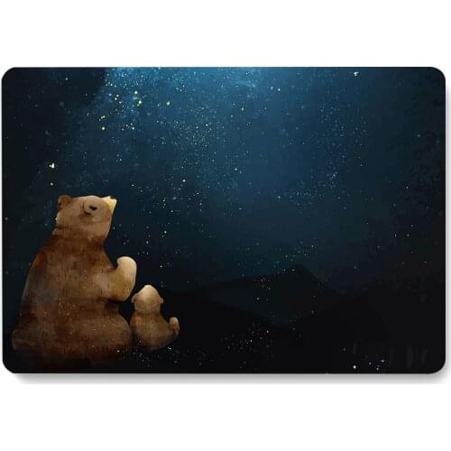 Galaxy Wishes Bears Pattern Laptop Case For MacBook Retina Air 11 12 13.3 New Pro 15.4 16 inch Cover shell