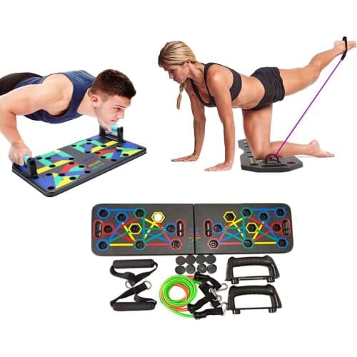 9 in1 Push Up Bar Rack Training Board Women Men Push-up Support Stand Fitness Tool Home Gym Chest Muscle Grip Exercise equipment
