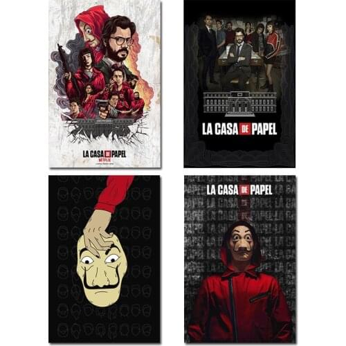 Canvas painting Poster Prints Movie TV Show Season Money Heist Wall Art Picture Decor The House of Paper Canvas Posters