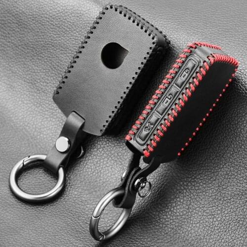 Leather Remote Key Case Fob Shell Cover Skin Jacket Sleeve For Volvo XC40 XC90 XC70 S60 S80 S90 C30 V70 V90 2019 2020