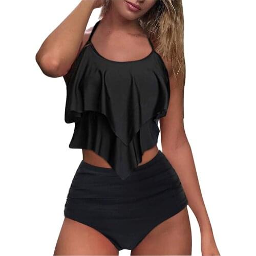 Swimwear Women Sexy High Breast Contrast Gradient Split Bikini Set Two Piece Swimsuit Bañadores Mujer 2021 Swimming Costume