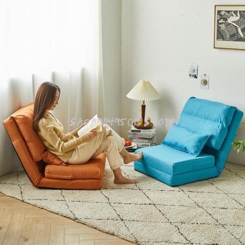 Lazy Sofa Bed Tatami Single Double Dual-use Balcony Bedroom Small Apartment Multifunctional Net Red Folding Recliner